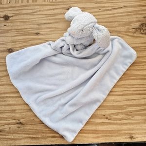 Jellycat Blue BUNNY RABBIT Lovey  Security Blanket 13”× 13" Plush Toy